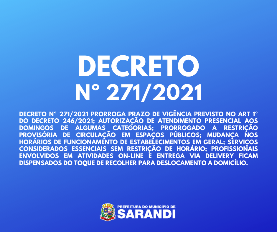 Decreto Nº 271/2021